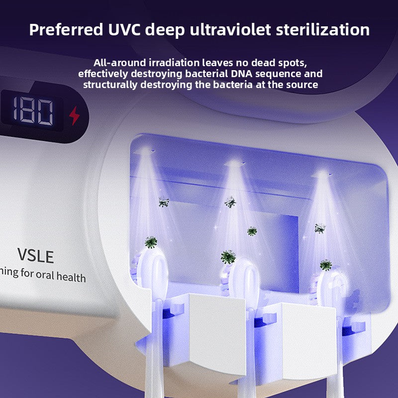 Triplo - Suporte para escova de dentes com desinfeção UV